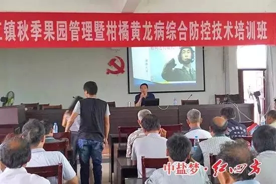 紅四方江西中心經理羅玉國為果農們揭開了柑橘高產的秘訣